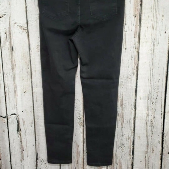 Goldbary 42 Slim Leg High Rise Black Denim Jeans Pants Stretch Cotton Blend EUC - Picture 4 of 4